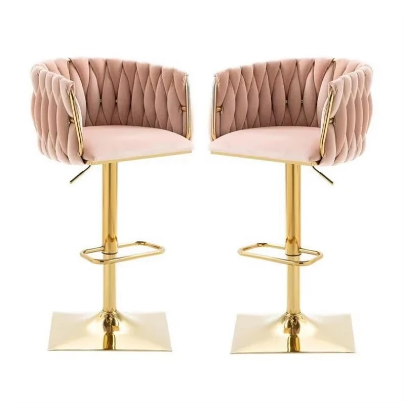 High-quality velvet gold legs, durable, modern style, swivel adjustable, luxury bar chair
