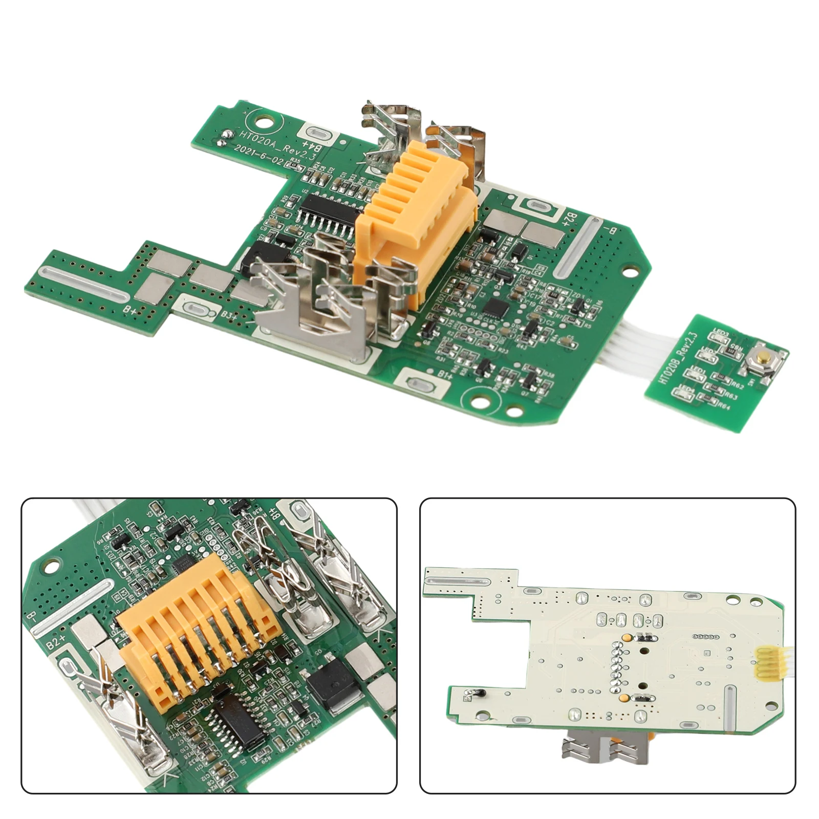 Nova placa de circuito pcb substituição para bl1815 5 células para bl1830 10 células para bl1860 15 células verde