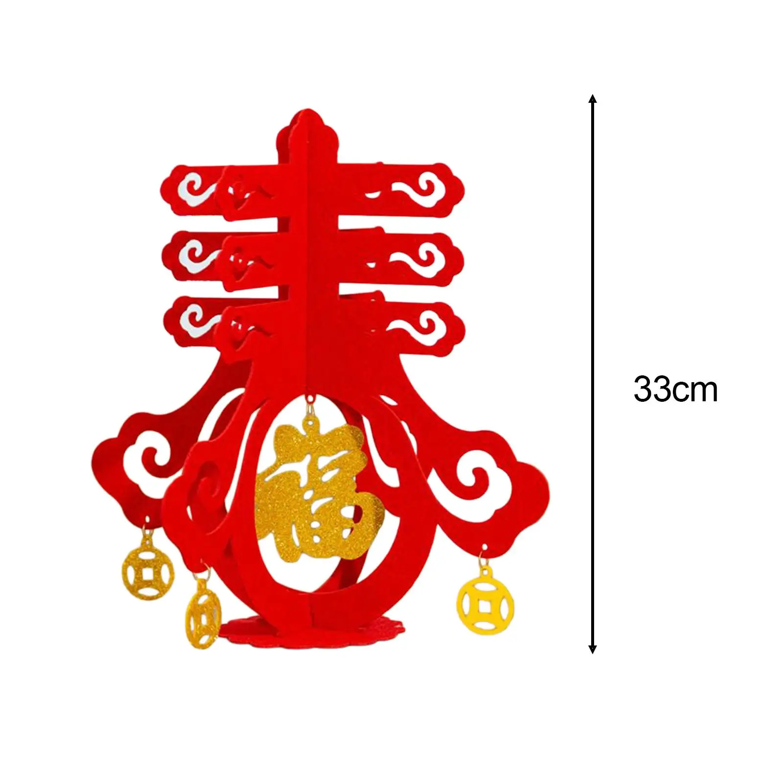 Chun chinês caráter ornamento com pingente Fu, ano novo decorações, primavera