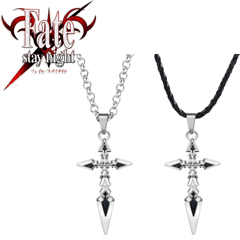 Anime Fate Stay Night Necklace Fate Zero Saber Emiya Cross Pendant