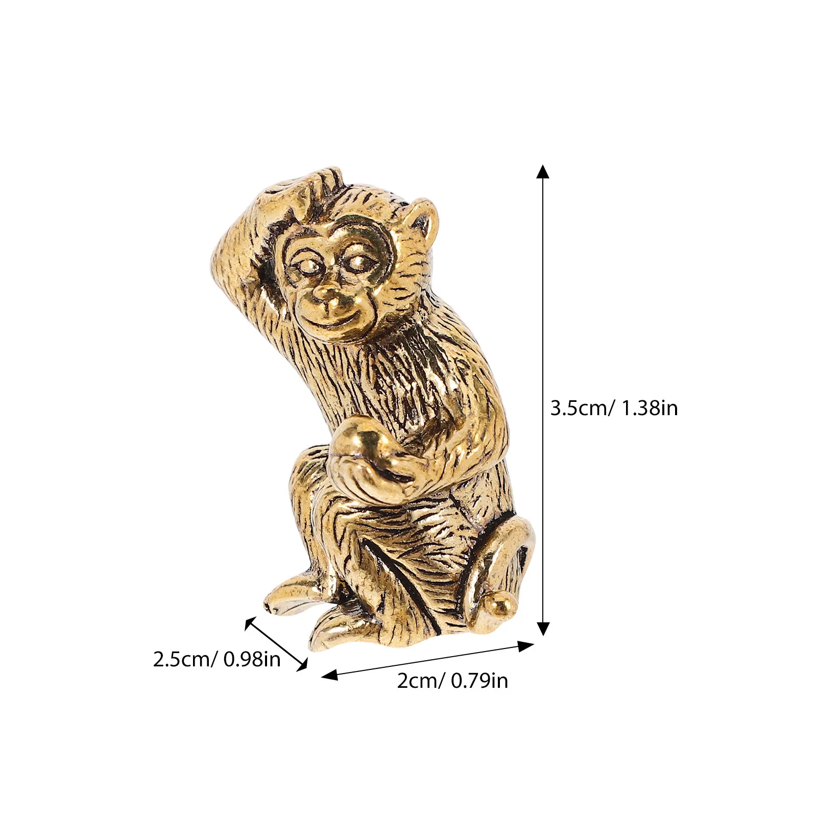 Picture 5: Sun Wukong Monkey Statue Copper Craft Home Decor Desktop Decoration Small Chinese Monkey Ornament Courage Wisdom Sculpture