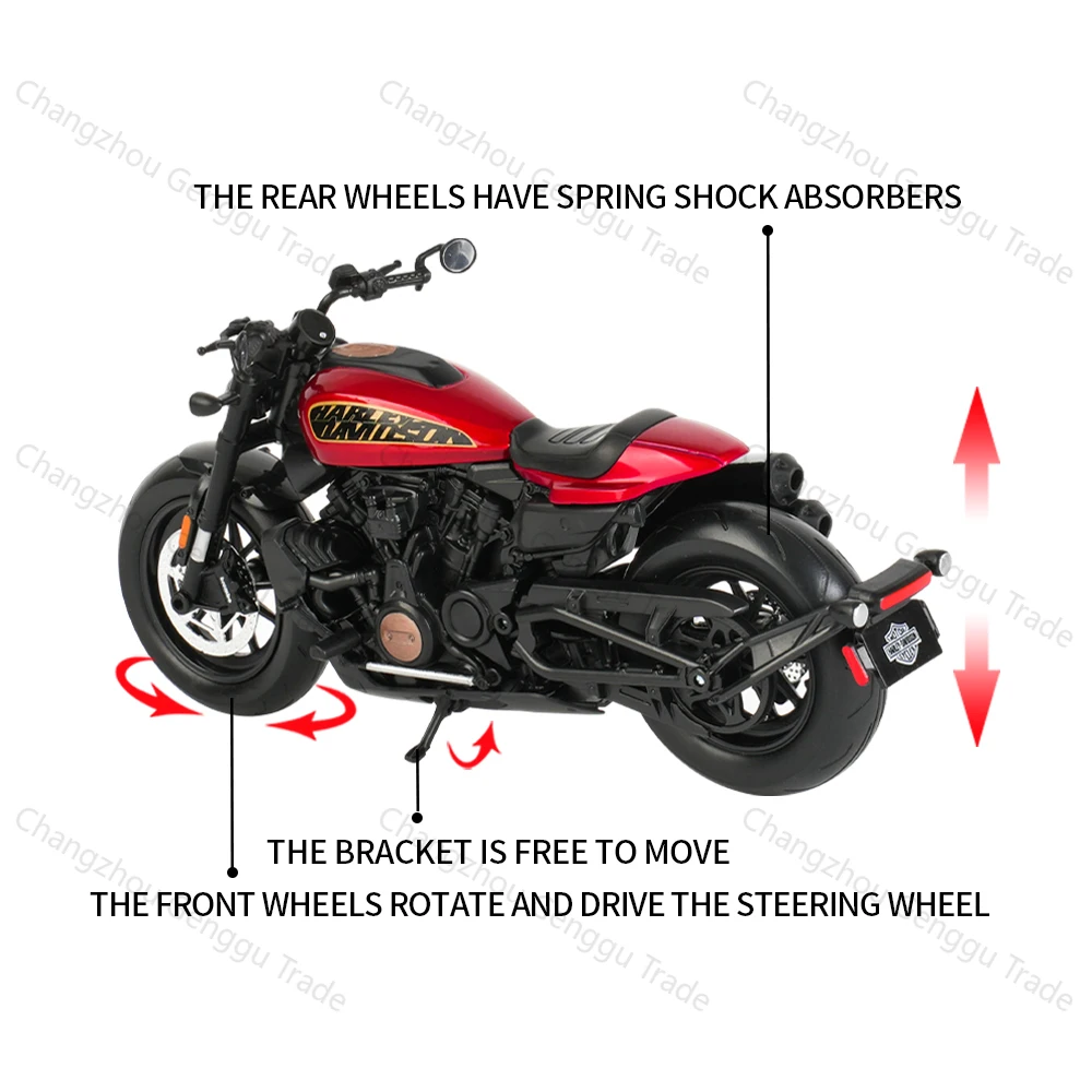 Maisto 1:12 Harley Davidson 2024 Sportster S Die Cast Vehicles Collectible Hobbies Motorcycle Model Toys