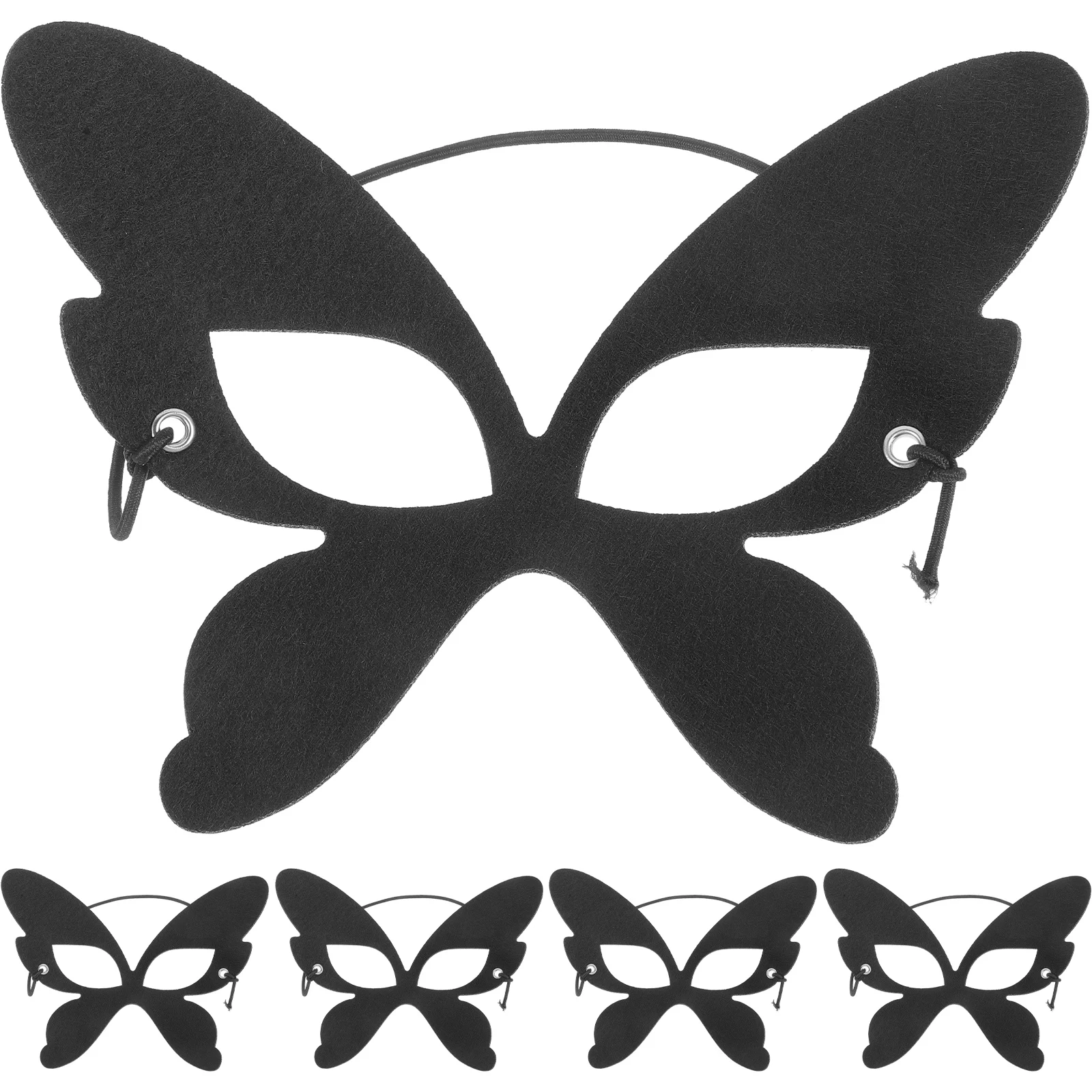 

5pcs Masks Felt Masquerade Party Halloween Cosplay Carnival Adult Kids Birthday Role Play Accessories