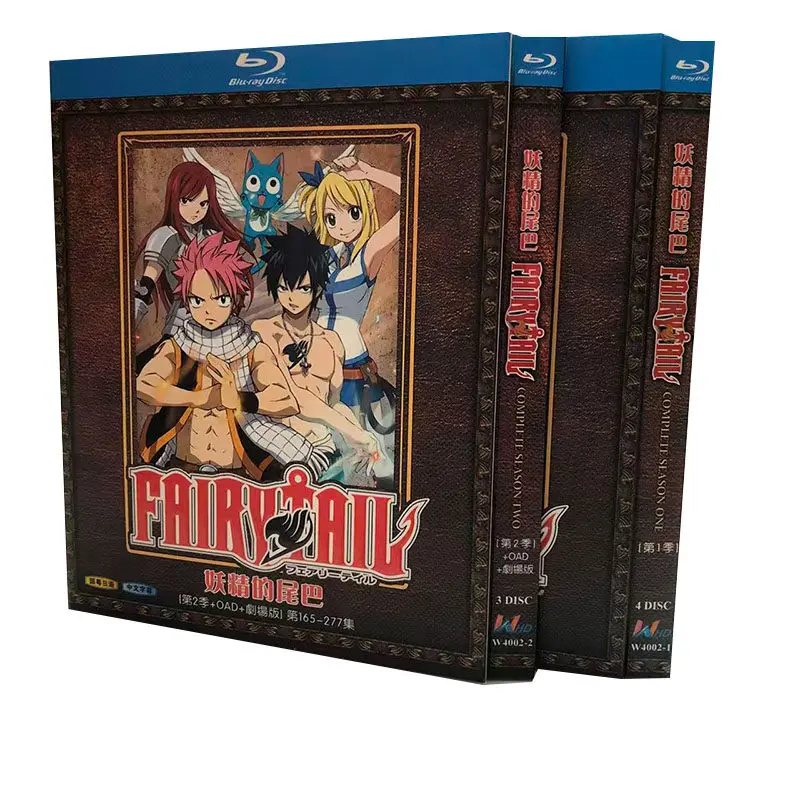 BD Blu-ray Disc High-Definition Anime Fairy Tail Seasons 1–2 plus OADs and Theatrical Film 7-Disc Box Set