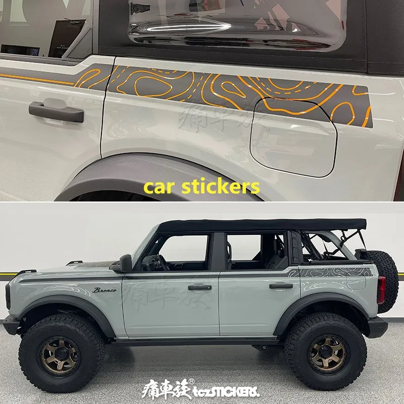 New car stickers FOR Ford bronco 2022 modified body off-road sports dedicated decal film accessories