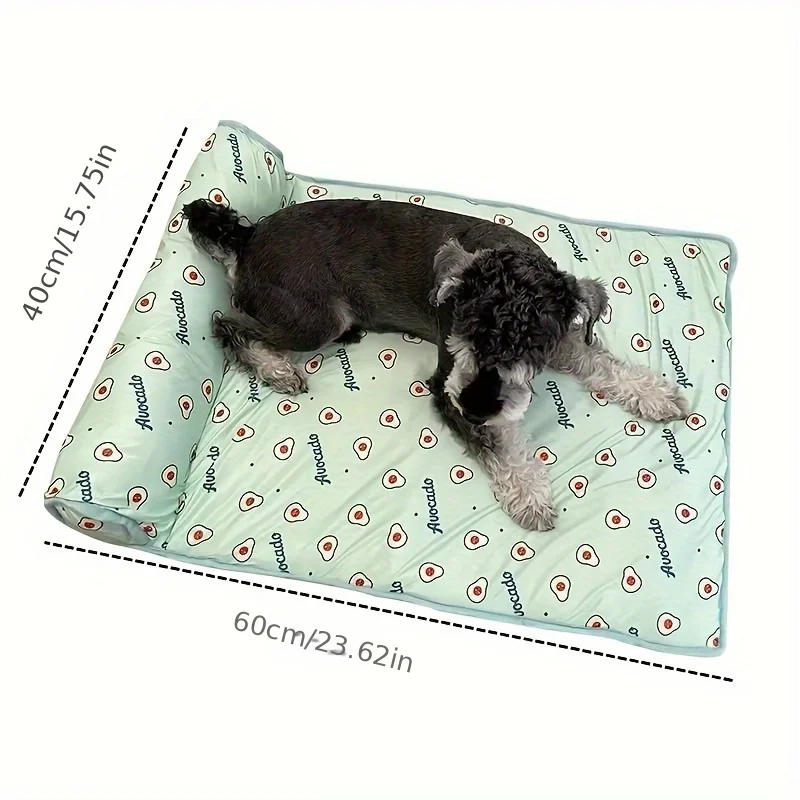 1pc Summer Pet Ice Mat, Non-slip Waterproof Ice Silk Mat, Breathable Cooling Mat Dog Mat