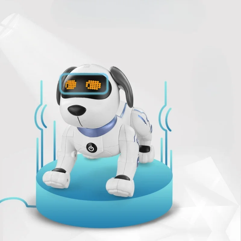 Telecomando per bambini Robot acrobatico intelligente musica per cani danza programmazione bionica Robot cane regalo di compleanno per bambini