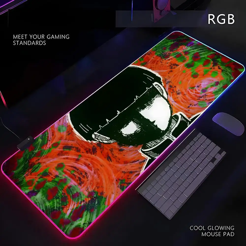 

Коврик для мыши Mob Psycho 100 RGB Gamer со светодиодной подсветкой, периферийный коврик для мыши, коврик для компьютерного стола, коврик для мыши XL, ковер для клавиатуры