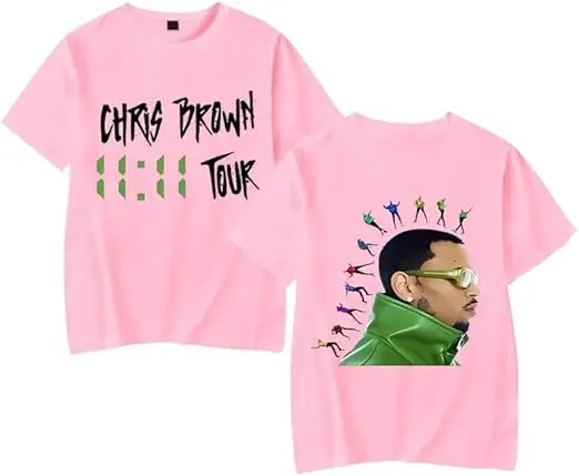 Chris Brown 11 11 Tour Shirts Summer Cosplay Short Sleeve T Shirt Touring Logo for