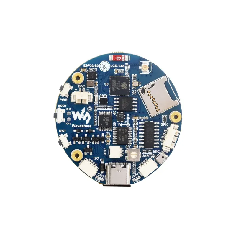 ESP32-S3 1.85inch Round Display Development Board, 360×360 pixels, 32-bit LX7 Dual-core Processor, Optional for Touch Function