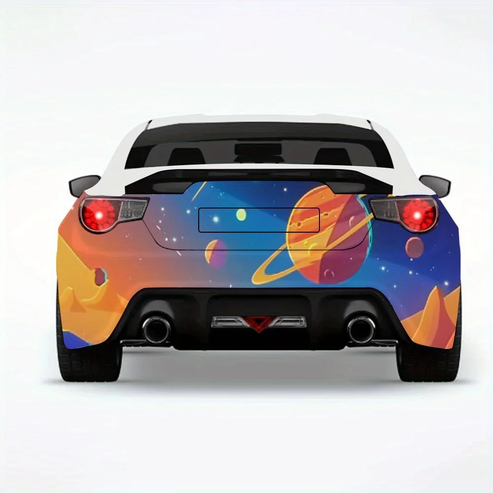 

Cartoon Space Planets Car StickerVinyl Decal for Car Rear, Waterproof Self-Adhesive Vinyl Stickers for Vehicle Tail & Bumper, De
