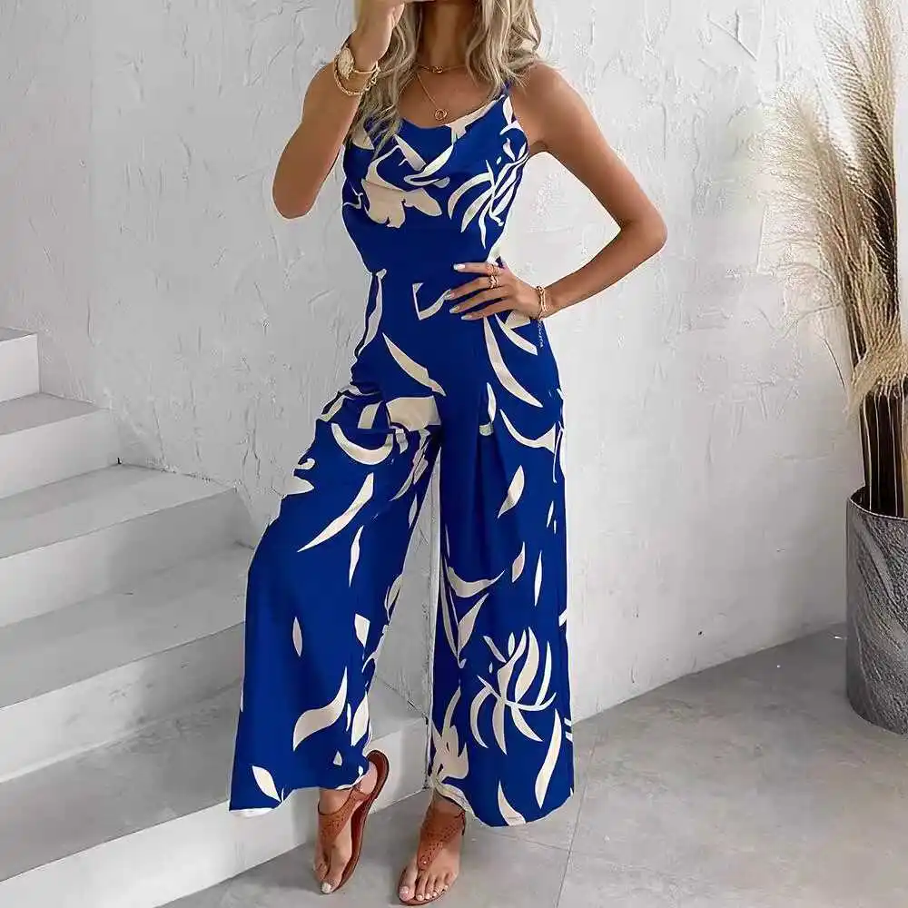 

Women's High Waist Print Bikini Dr Long Pants Summer Beach Street Sle One-Piece Suit Polyester Fabric 30% And below