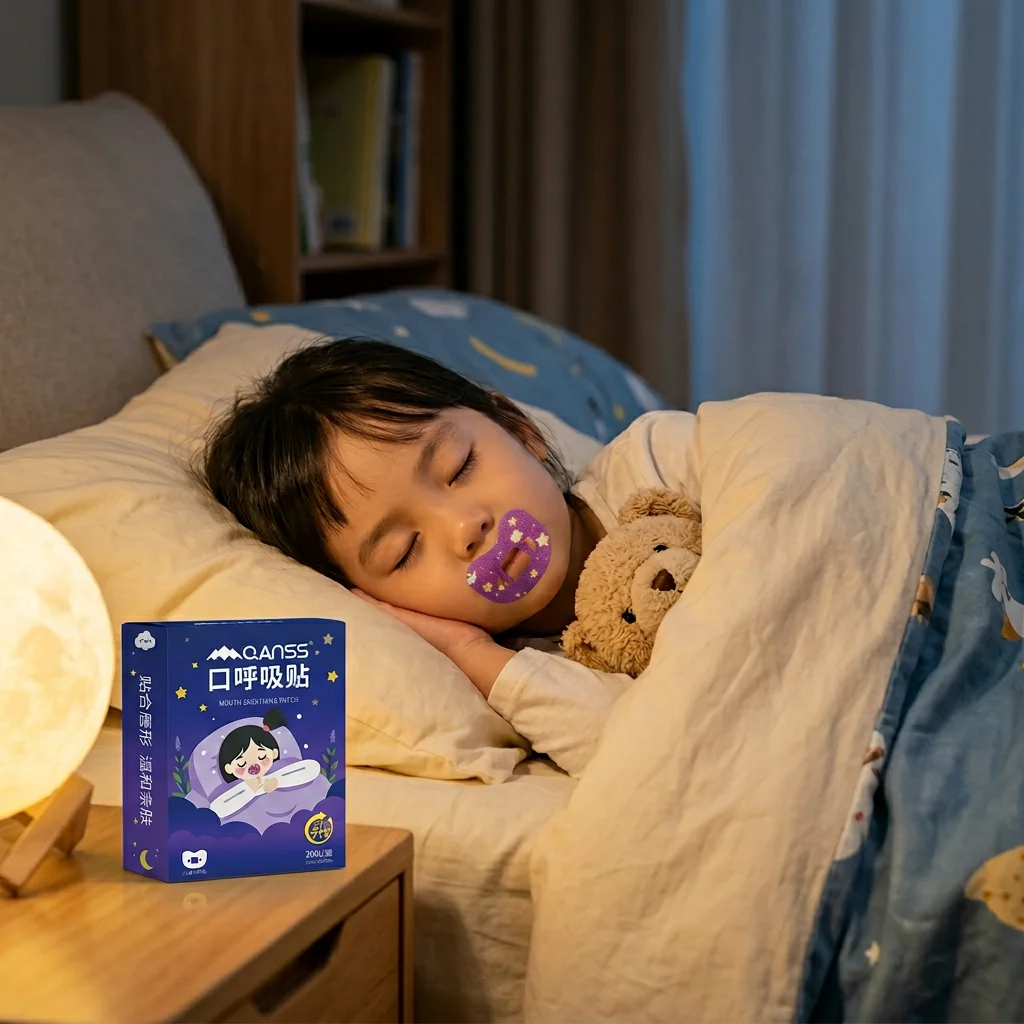 Anti Snoring Mouth Tape Cartoon Sleep Strips Natural sleeping Mouth Breathing Correction Patch kids and adult size mouthpieces