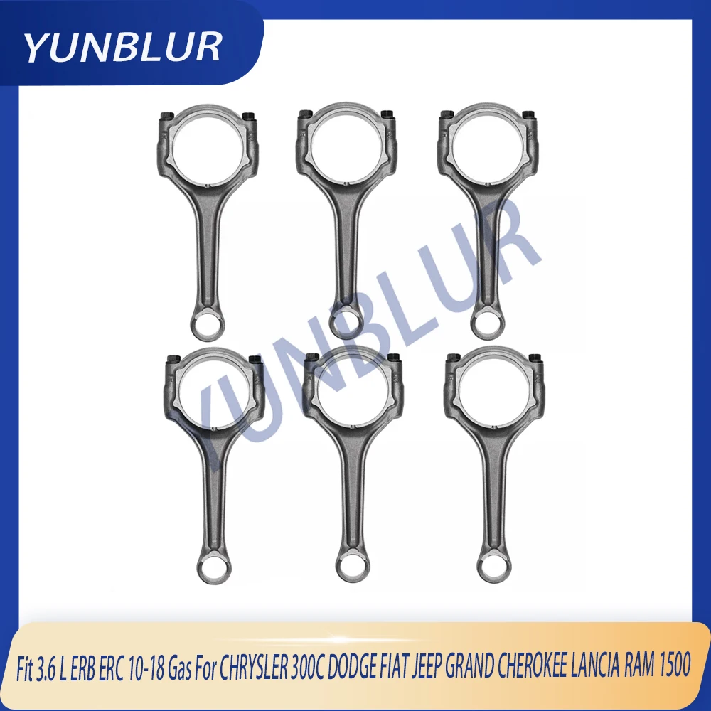 

6PCS Engine Parts Connecting Rod Fit 3.6 L ERB ERC 10-18 Gas For CHRYSLER 300C DODGE FIAT JEEP GRAND CHEROKEE LANCIA RAM 1500