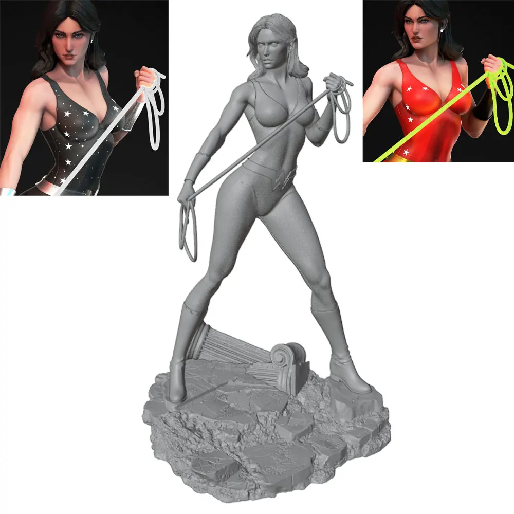 1/24/18/16 NSFW 18+Wonder Girl Resin Model Kits  3D Printed Gray Model Figurine DIY Doll Model Unassembled And Unpainted