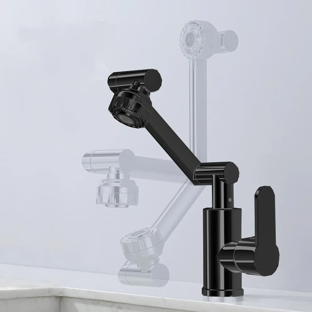 360° Rotating Robotic Arm Faucet Flexible Adjustment Hot and Cold Water Dual Mode Faucet Water-Saving Rotating Faucet