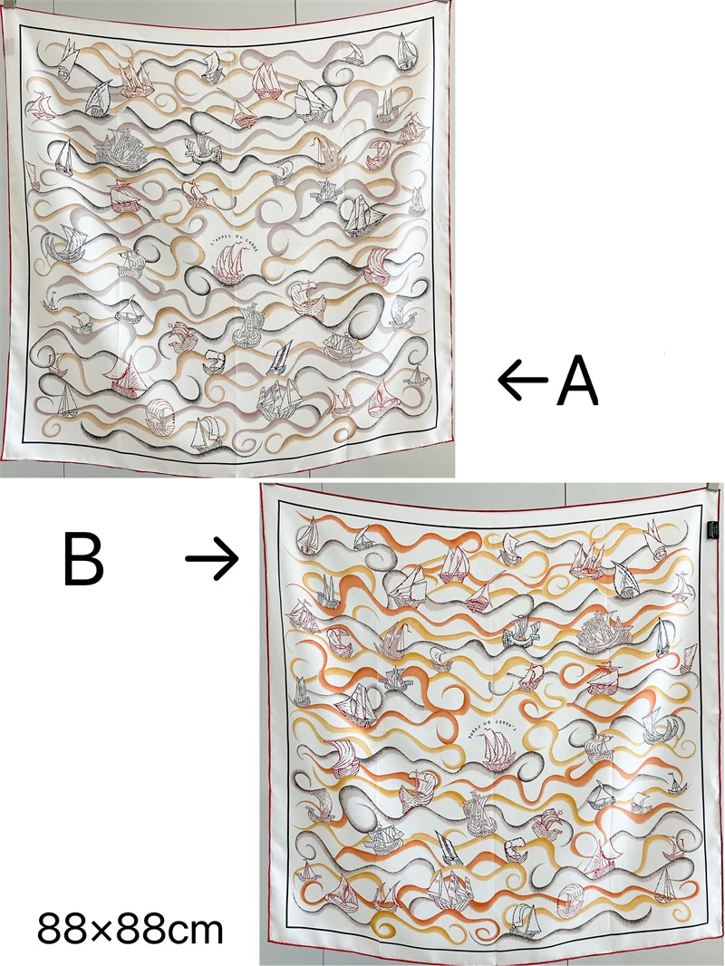 

Шелковый твиловый платок 18 мм, люксовый дизайнерский, с ручной подгибкой, квадратный, для женщин, фуляр, для головы и шеи, бандана, хиджаб 90