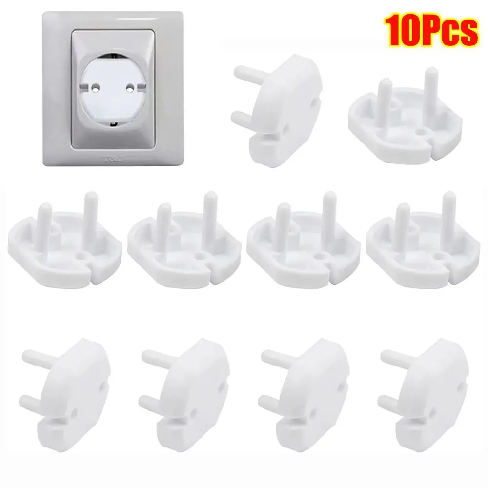 

New Plastic Electric Socket Outlet Cover White Two Phase Safe Lock Cover Socket Security Cover Baby Child Safety