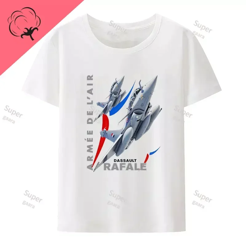 Dassault Rafale French Fighterjet Printed 100%Cotton Hot Sale O-neck Streetwear Clothing Short Sleeve Tee Summer Hipster T Shirt