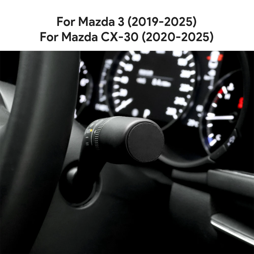 2PCS Top Suede Trim LHD RHD Sticker For Mazda 3 BP Axela CX30 CX-30 2019 2020 2021 2022 2023 2024 2025 Car Wiper Shift Lever view 3