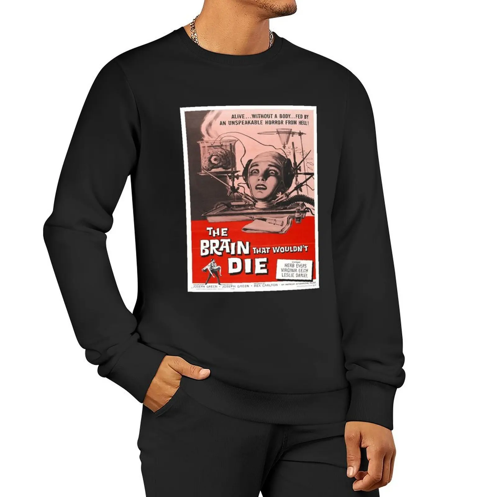 الدماغ الذي لن يموت - بلوفر ملصق عتيق ملابس رياضية للرجال ملابس شتوية بلوزات رجالية #5