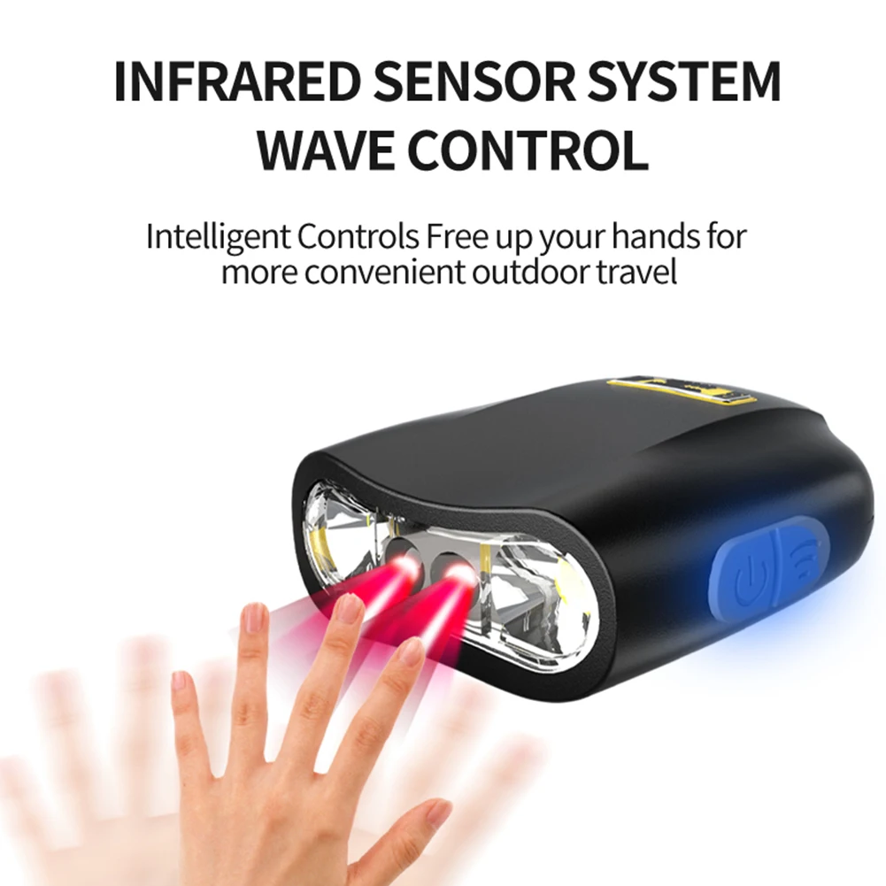 IPX4 إضاءة مقاومة للماء رئيس الشعلة نوع C قابلة للشحن محس حركة غطاء قناع ضوء الترا برايت غطاء صغير كليب أضواء عرض الطاقة