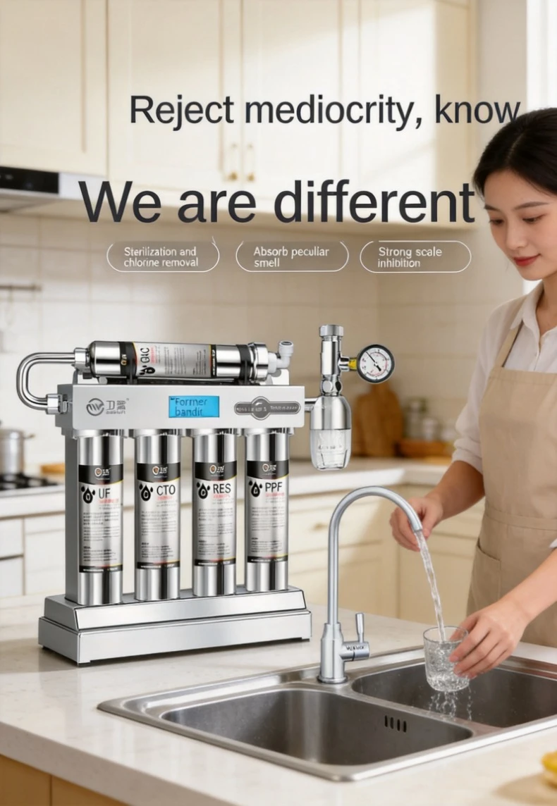 

Five Stage Stainless Steel Under Sink Ultrafiltration Water Filter Household Kitchen Tap Water Purifier For Direct Drinking