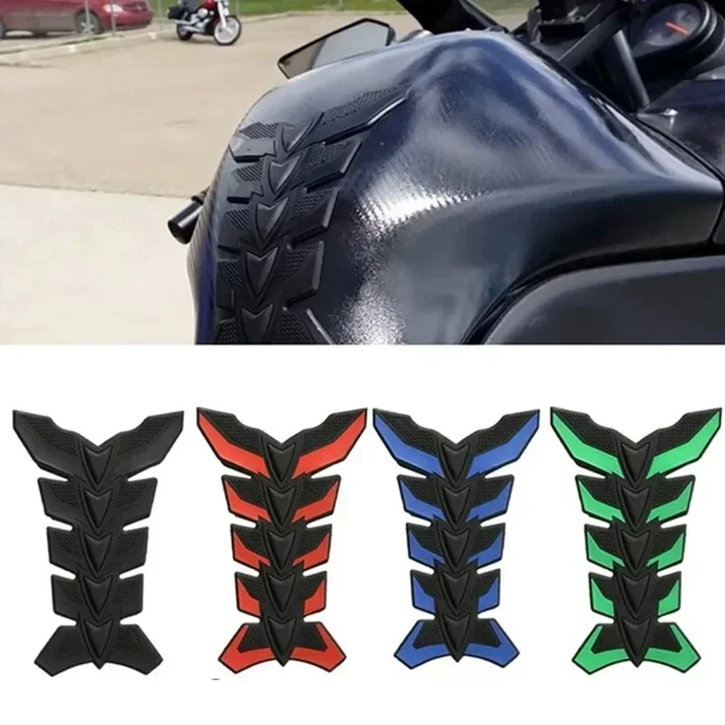 Universal Motorcycle 3D Fish Bone Fuel Tank Pad Anti Slip Rubber Sticker Gas Tank Protector Decal Motorbike Accessories