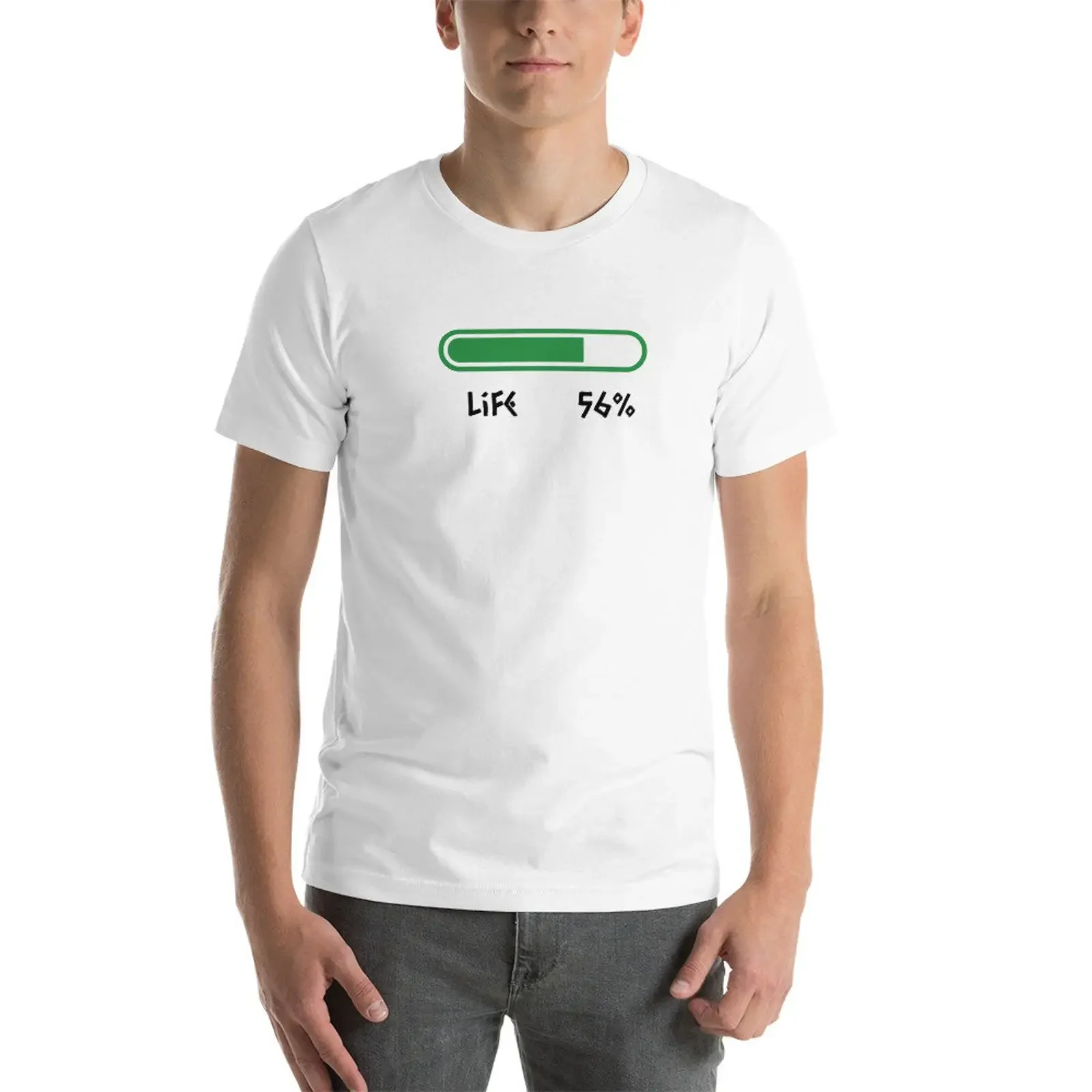 T-shirt Cool Life Progress, style vintage délavé, confortable, élégant, polyvalent, doux, unisexe, streetwear graphique, extensible