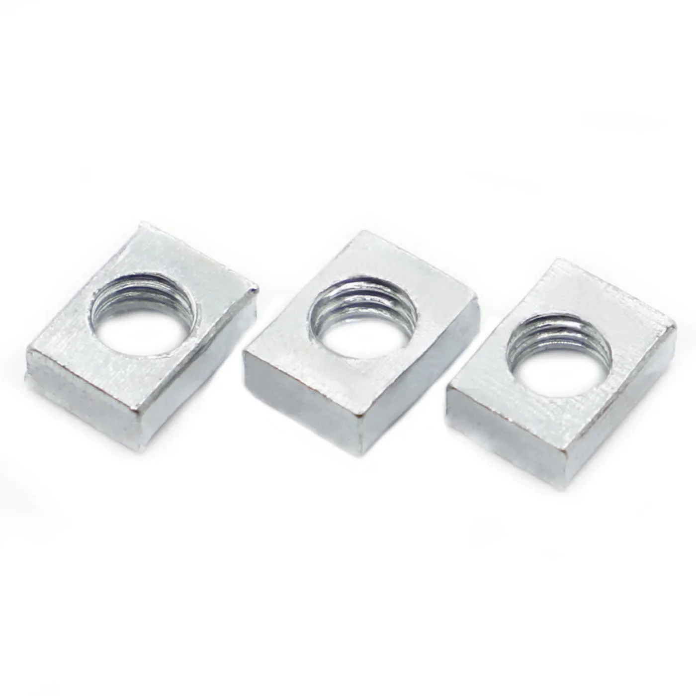 5-50pcs Square Nut M3 M4 M5 M6 M8 Zinc-Plated Carbon Steel Thin Rectangular Nuts Slider Block for Aluminum Profile Accessory