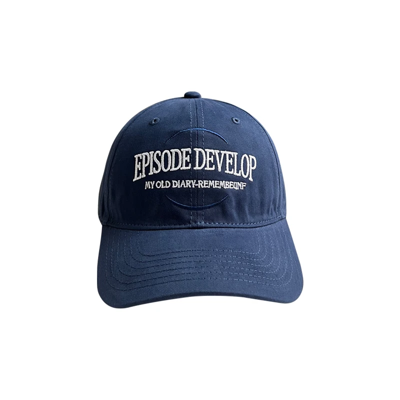 Baseball Cap Female Spring Summer Korean Style Versatile Embroidered Letters Make Face Look Smaller Sun-Poof Peaked Cap Men