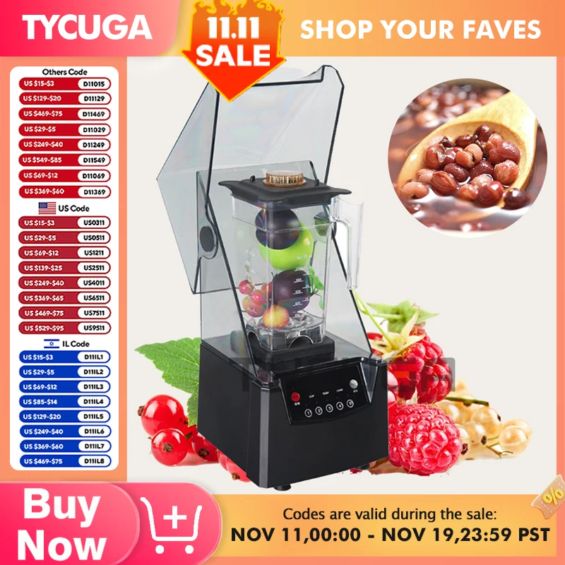 電動ブレンダーミキサー商業ブレンダーフルーツ食品アイスクラッシャープロセッサースムージージューサーメーカークラッシャー穀物グラインダー110/220V