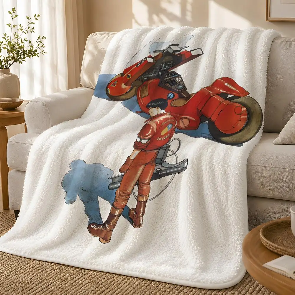 Classic Anime Akira Throw 1pc Flannel Blanket Soft Lightweight Warm Cozy For Bedroom Sofa Bed