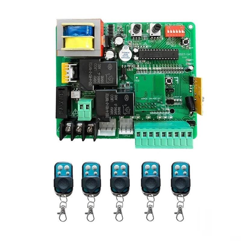 AB25-Access Control System 220V Sliding Gate Opener Control Board 433Mhz Remote Control Automatic Door Smart Door Module