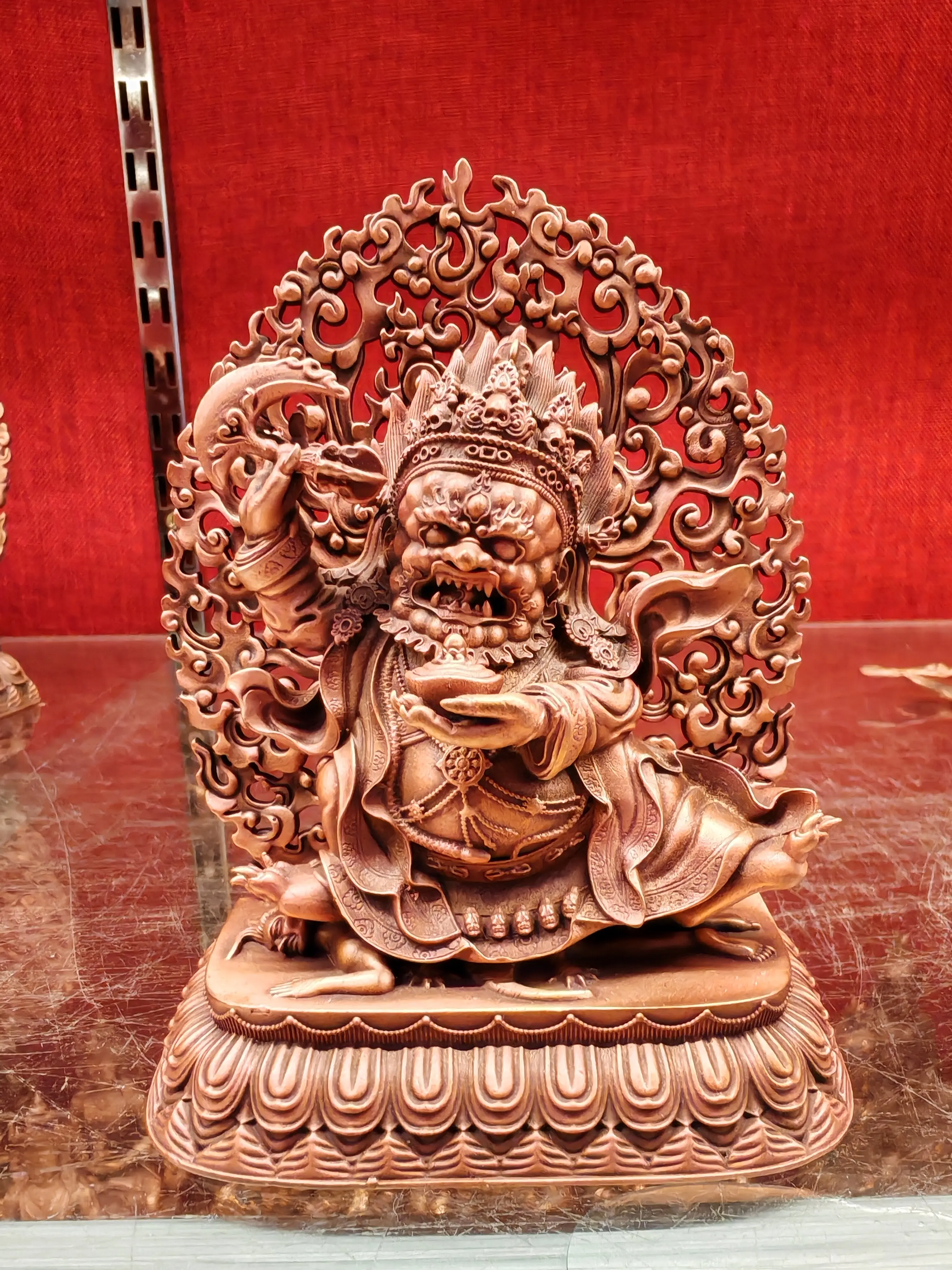 Kagyu two-arm Mahagala height 5 inches pure copper fine craftsmanship