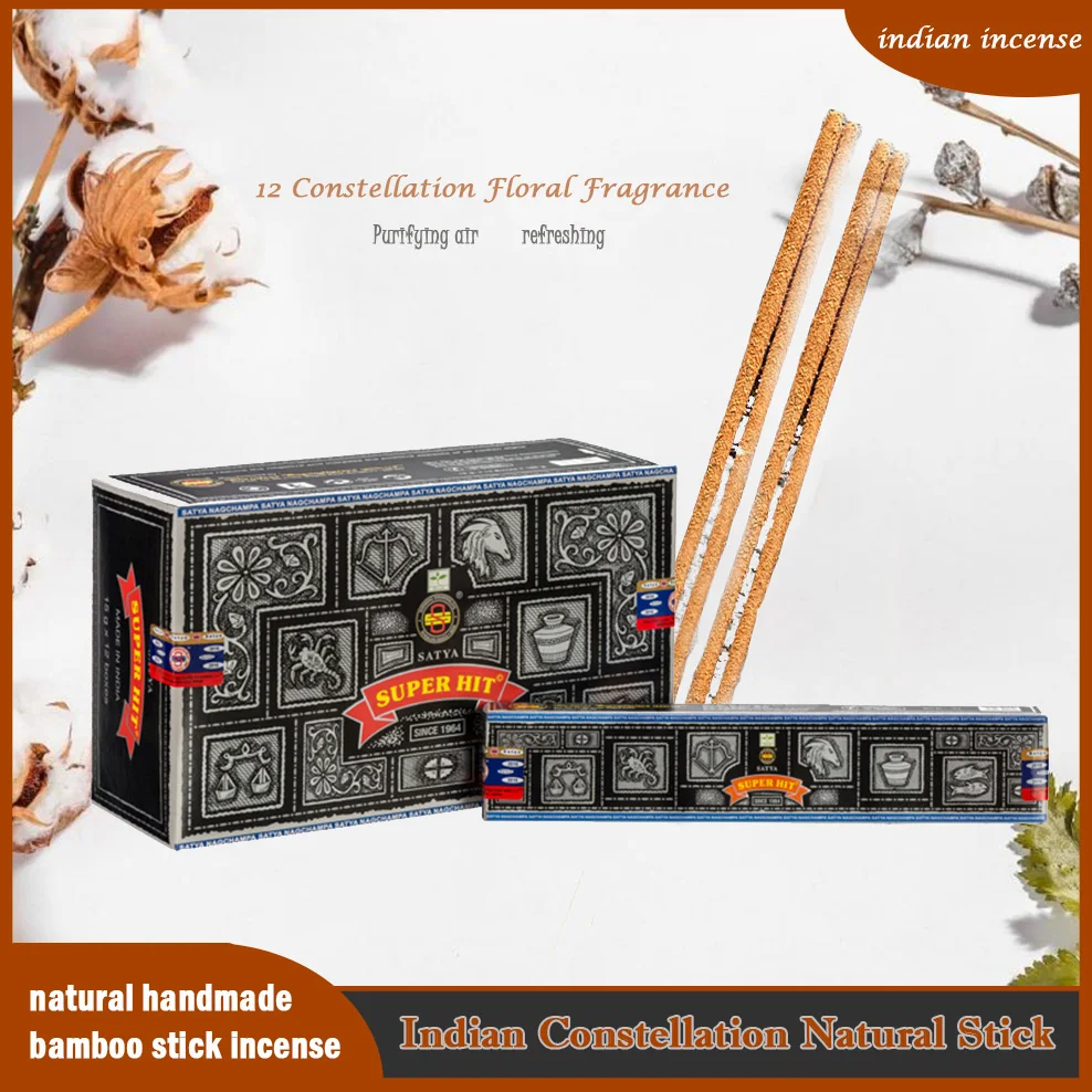 Indian 12-Constellation Plant Incense For Refreshing Handmade Incense Natural Incense Small Box