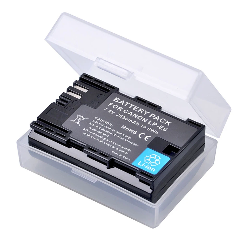 

2650mAh LP-E6 LPE6 LP-E6N Battery for Canon EOS 5D Mark IV 5D2 5DS R Mark II 2 III 3 6D 60D 60Da 7D 7D2 7DII 70D camera Parts