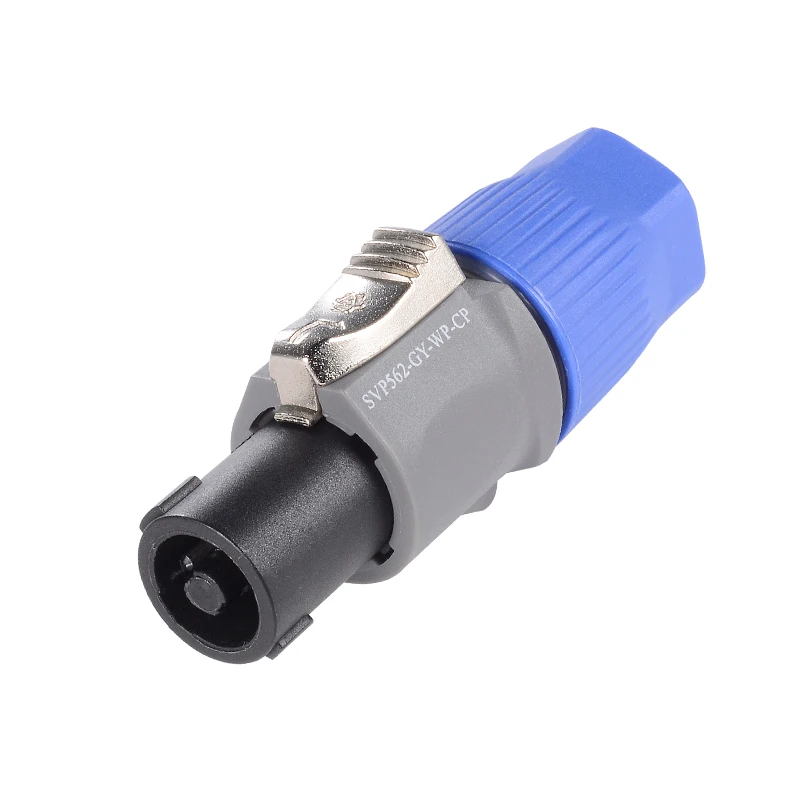 Professional Performance Waterproof 4P Four Core Audio Speaker Socket Cable Connector Plug SVP562-GY-wp Speaker Ohm Head