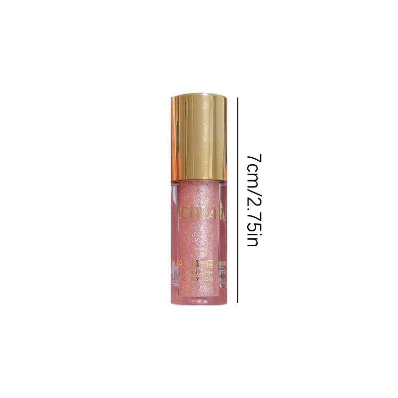 Fine Glitter Glass Lip GLOSS Moisturizing Non-Stick CUP Lip Glaze Lasting Shimmer SHINY Liquid ลิปสติกเกาหลีแต่งหน้าเครื่องสําอาง