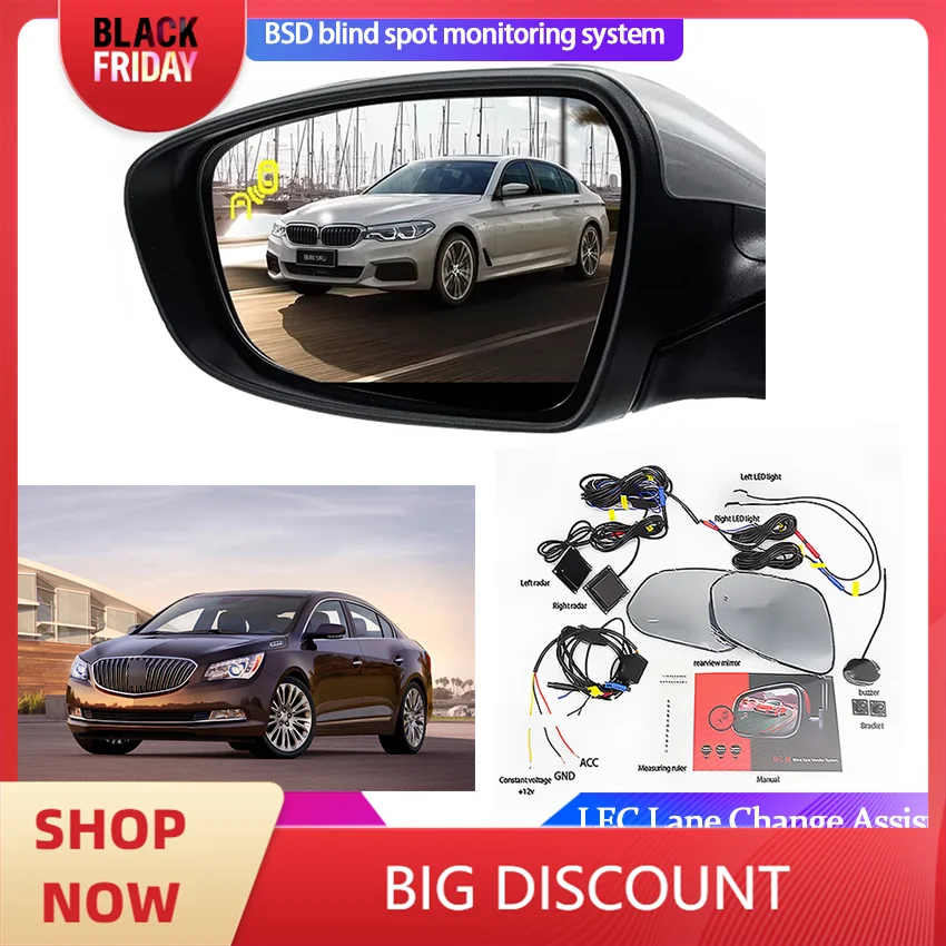 Millimeter Wave Radar Blind Spot Monitoring BSA BSD BSM for Buick Larcosse 2009-2015 Driving Parallel Safety Lane Change Assist