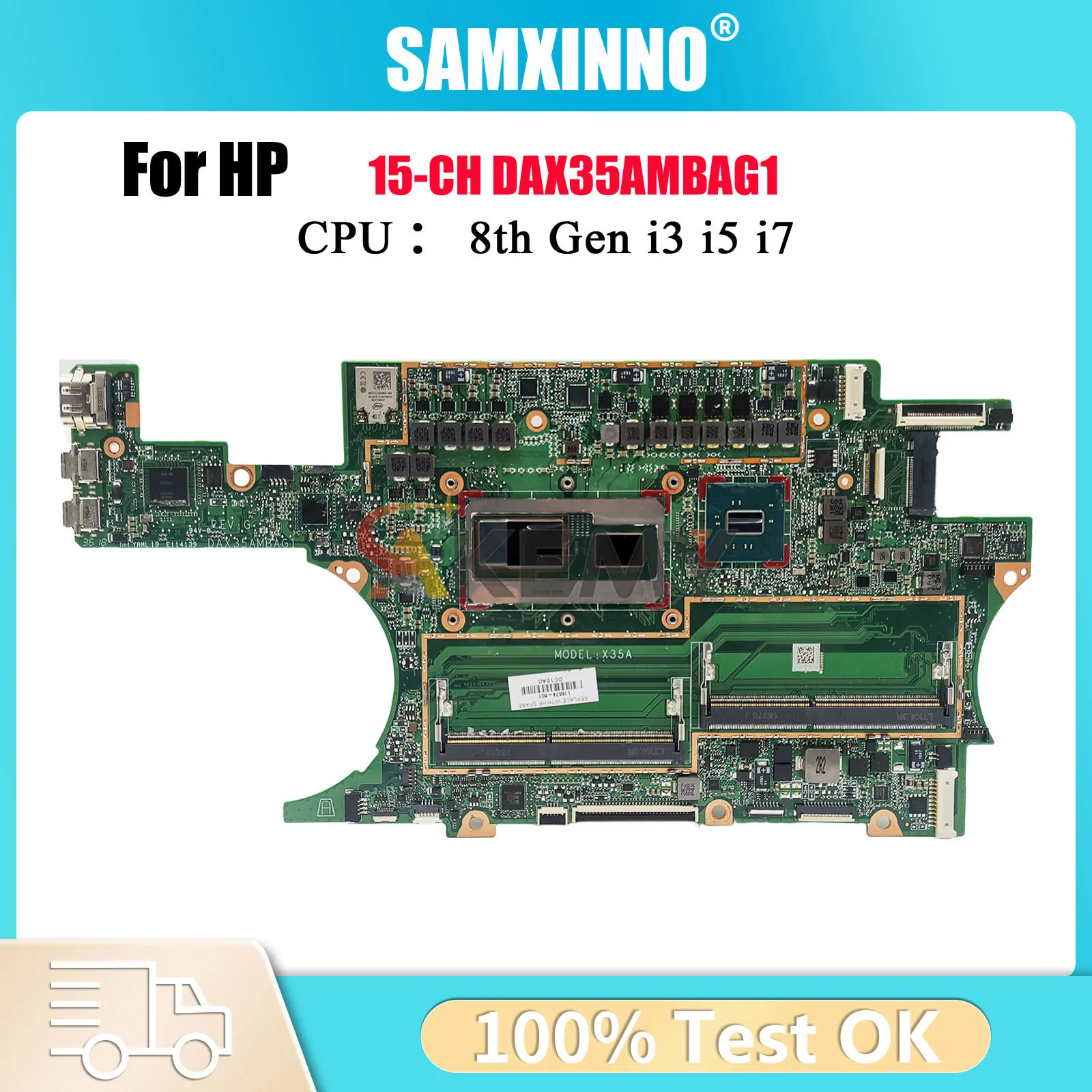 

DAX35AMBAG1 Материнская плата для ноутбука HP Spectre 15-CH с процессором i7 DDR4 L15574-601 L15574-001 100% полностью протестирована