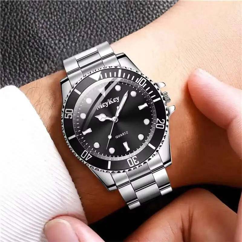 Fashion Men Business Watches Large Dial Quartz Watch Casual Clock Sports Wristwatch Reloj Hombre