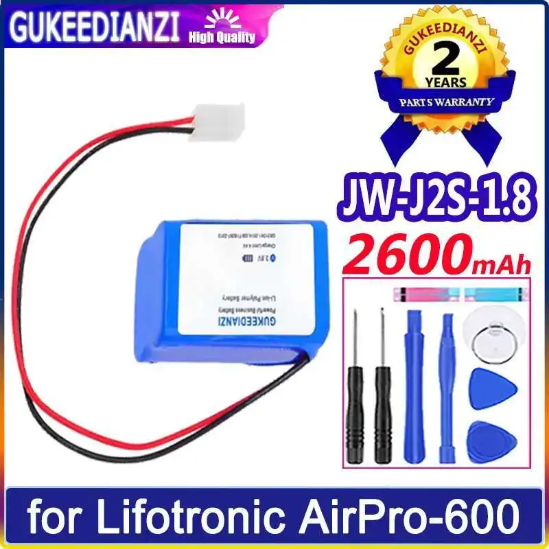 

2600mAh Air Purifier Battery For Lifotronic Airpro-600 JW-J2S-1.8 Good Low-Temperature Performance