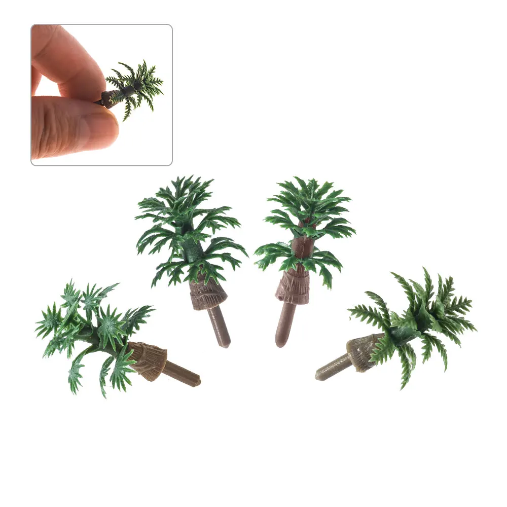 

40pcs Miniature Palm Trees Green Coconut Trees Railway Train Layout Architecture Building Landscape Garden Decoration