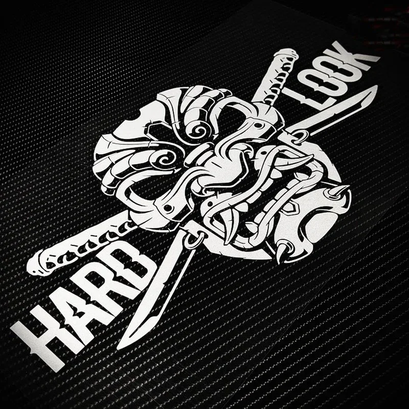 30CM Stickers reflective retro warrior Japanese ninja tough guy stickers Japanese drift car decals racing truck van wall decals - Image 2