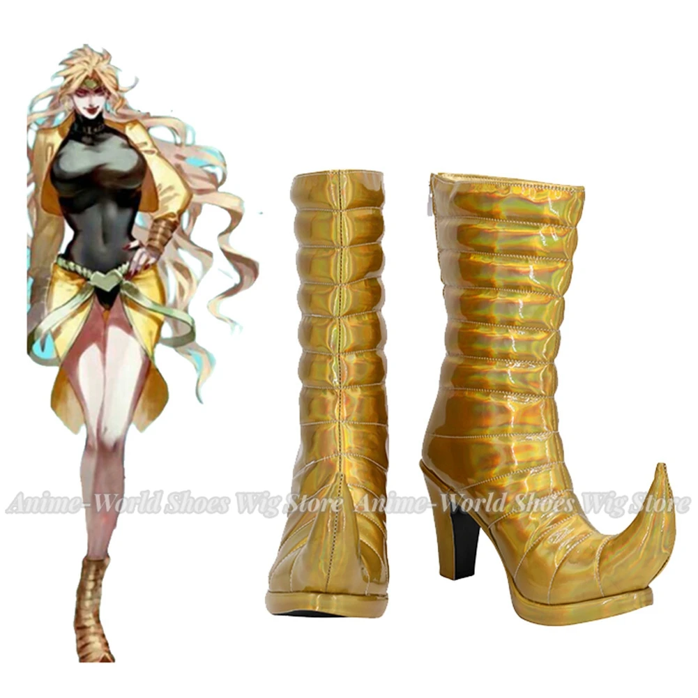 

Dio Brando Cosplay Boots Gold Shoes Custom Made Any Size for Unisex