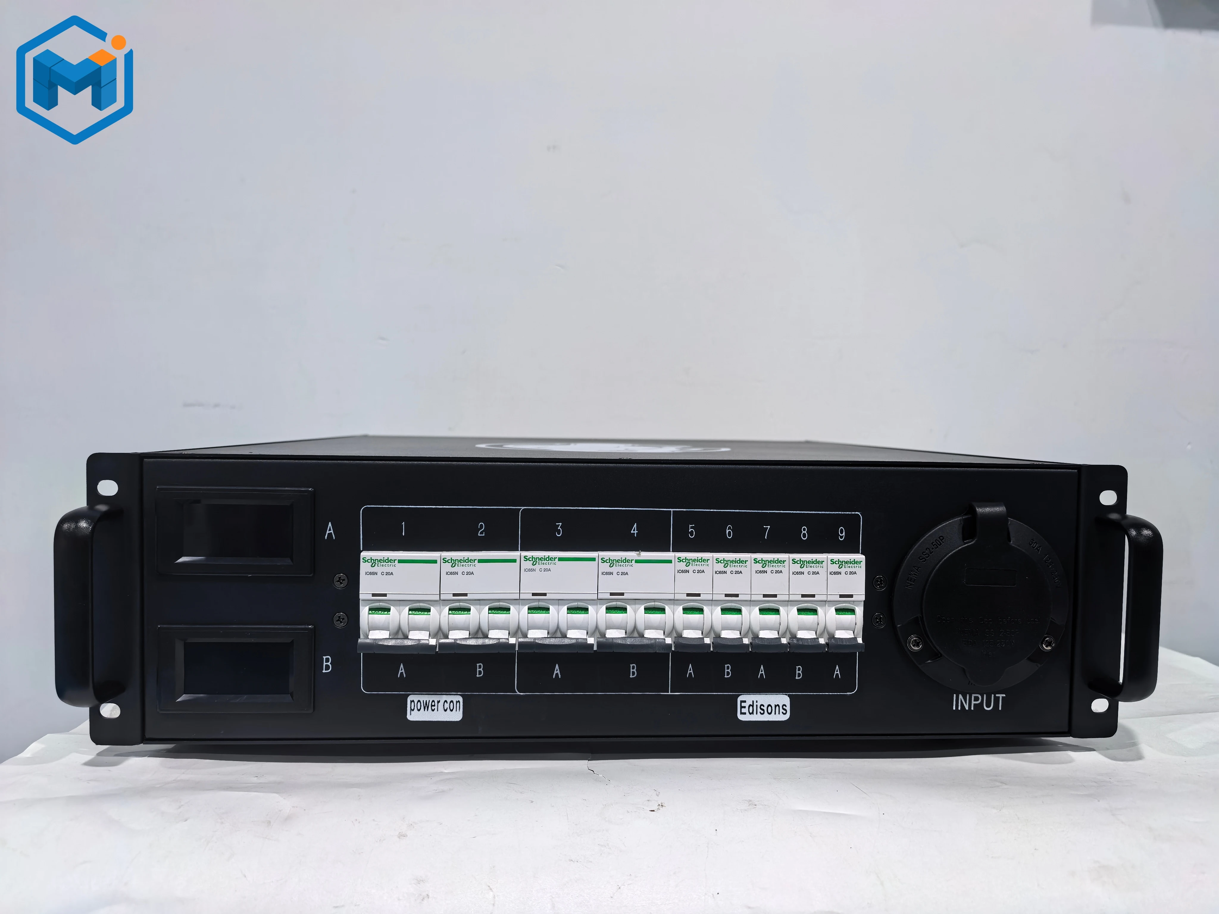 50amp Twist Lo- Inlet 220v 240v Distribution Rack Distro Panel Box in stock