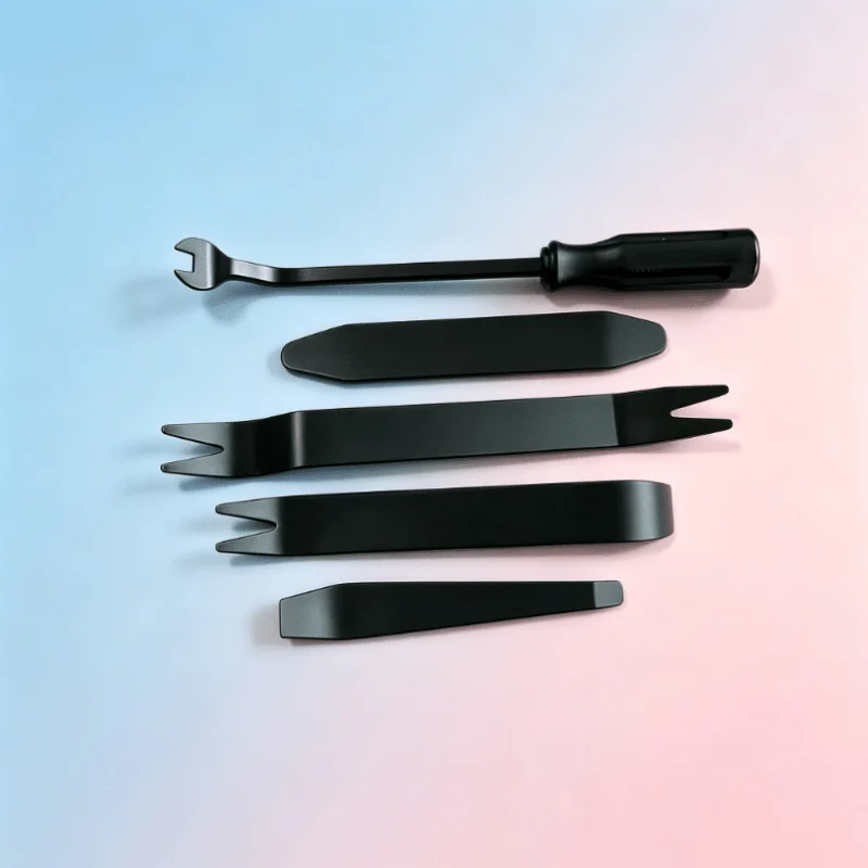 5PCS Car Disassembly Pry Tool Kit, Scratch Resistant Tools for Vehicle Door Panels and Clips Removal
