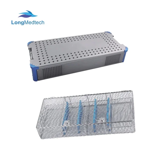 علبة تعقيم جراحية من الفولاذ المقاوم للصدأ صندوق تعقيم صندوق تعقيم