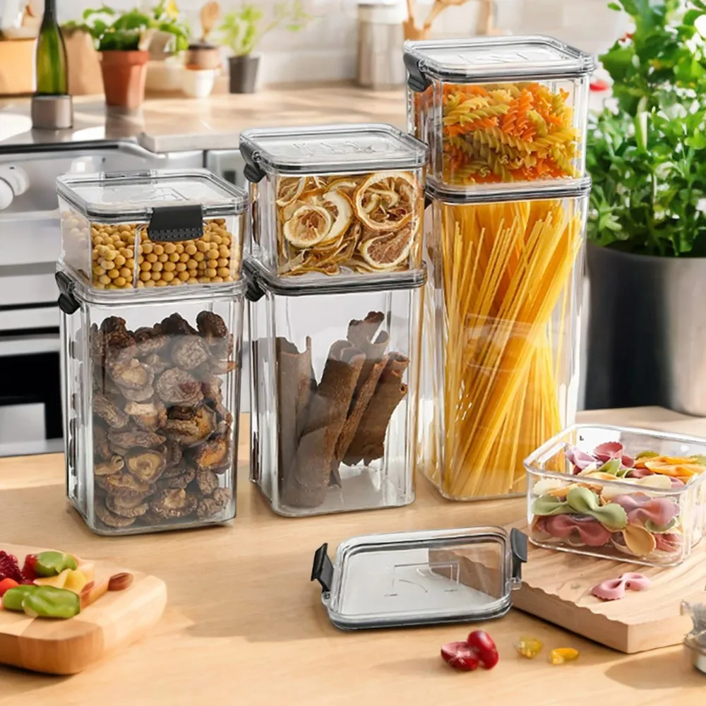 Waterproof Transparent Food Container for Corn, Spaghetti, Soybean, Mung Bean, and Cereal - Moisture-Proof Box for Kitchen Acces